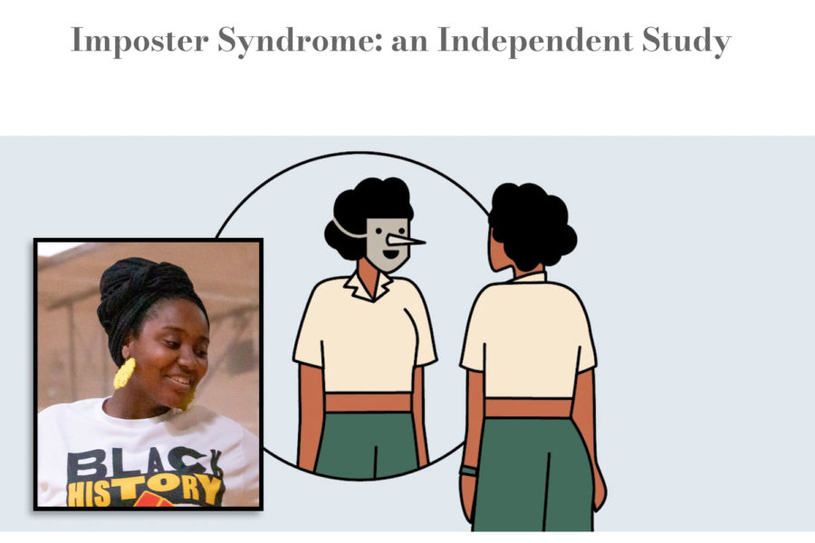 Senior Aïssata Koné designed a website about imposter syndrome as one outcome of her independent study.