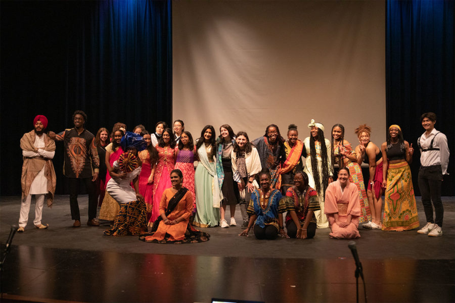 The performers and organizers of the 2023 International Day celebration gather for a photo at the conclusion of the second presentation.