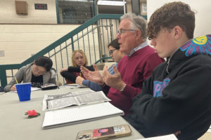 Mr. David Boardman speaks with students in the photography studio on Mar. 3.