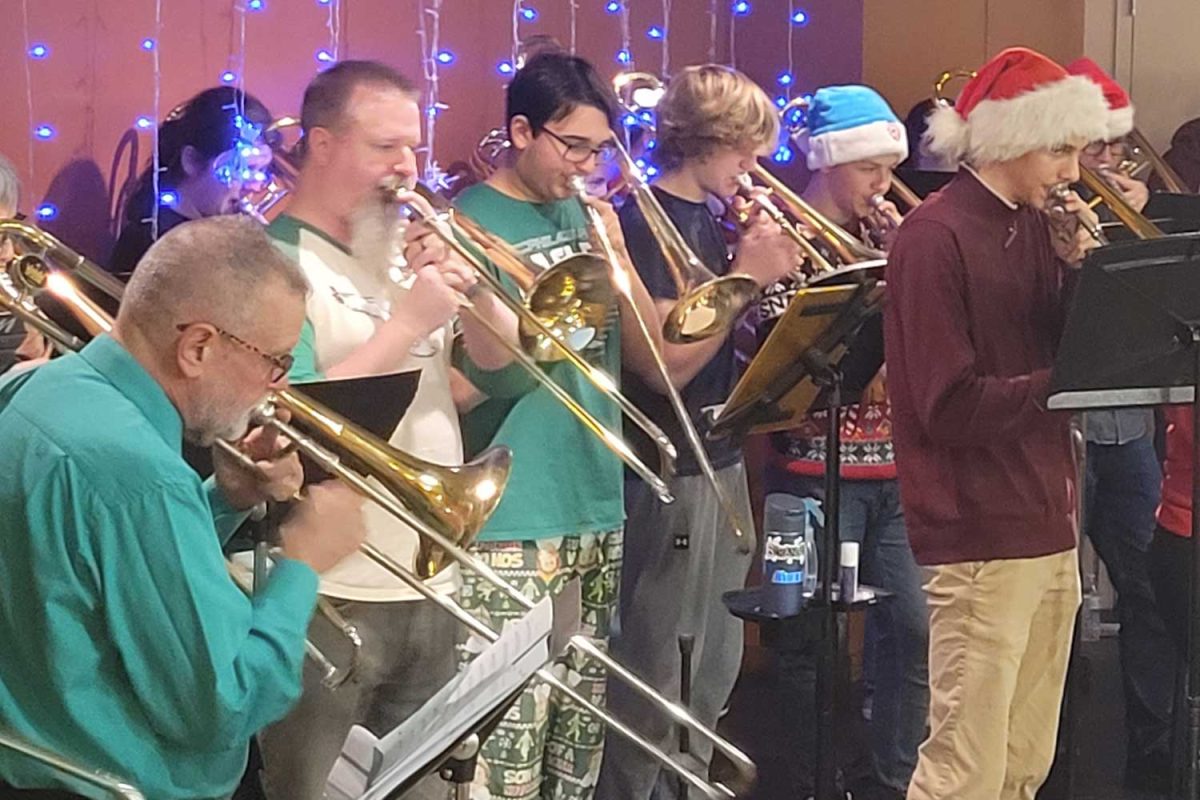 Trombone players from around the region gathered together to play festive music during Philadelphia’s 10th annual Trombone Christmas. 