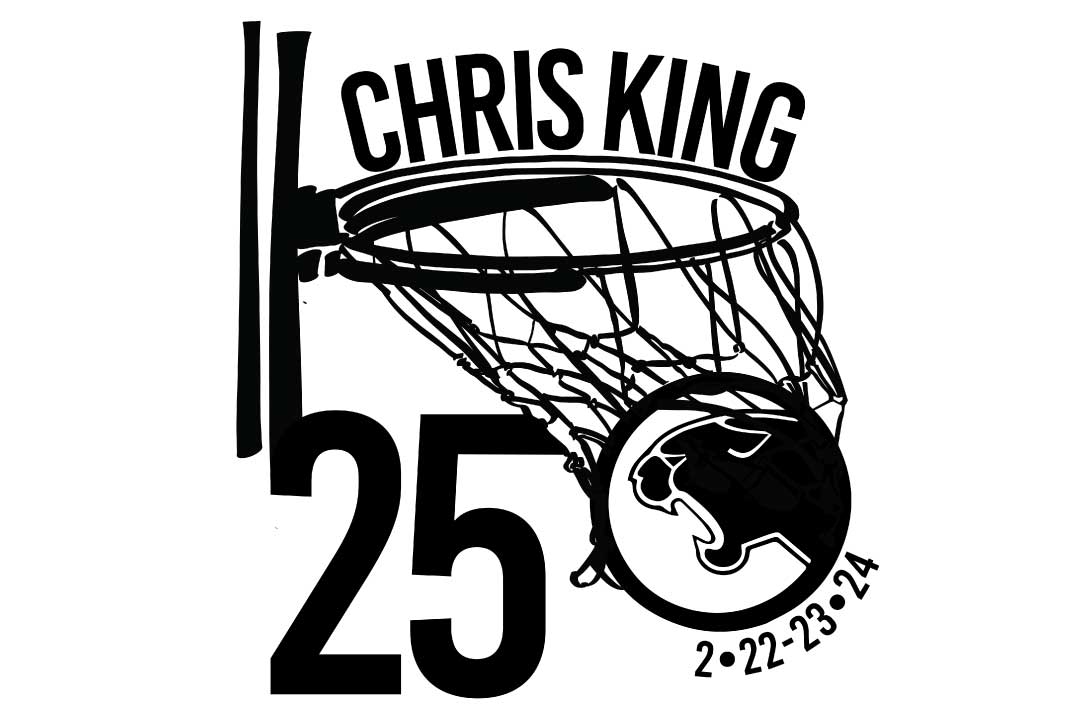 Chris King Game 25th Anniversary logo, created by Ms. Kate Plows