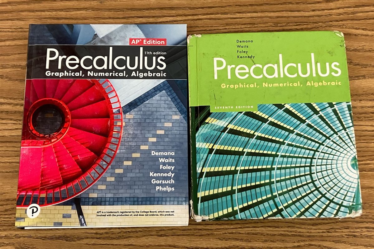AP Precalculus and Honors Precalculus textbooks side by side.