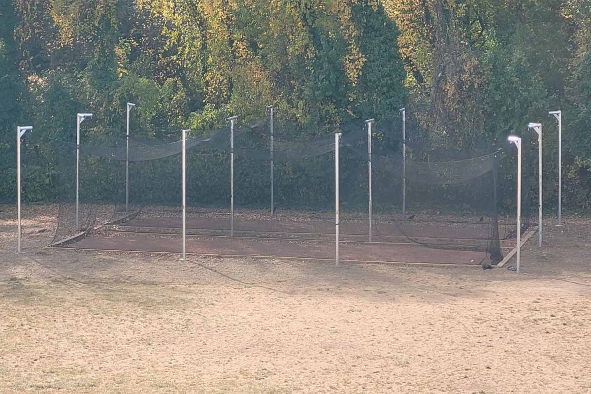 The batting cages completed in the back-fields of the high school will be used by the girls softball team for the 2025 season.