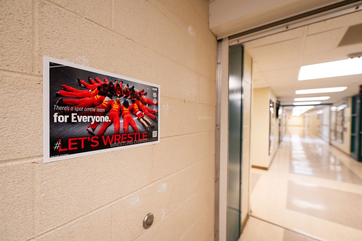 Throughout the halls, signs have been hung up to encourage girls to join Haven’s new girls wrestling team.