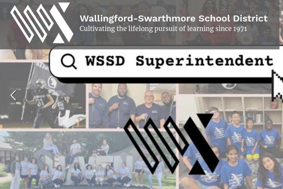 A screenshot of the landing page on WSSD's website where information about the superintendent search has been compiled. The position is currently held by Dr. James Scanlon in an interim role.