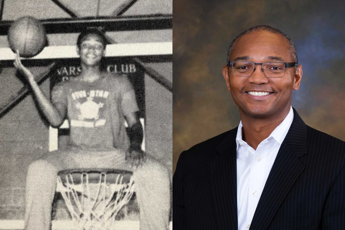 LEFT: Craig Collins, 1981 Swarthmore High School yearbook; RIGHT: Craig Collins, provided by Mr. Craig Collins