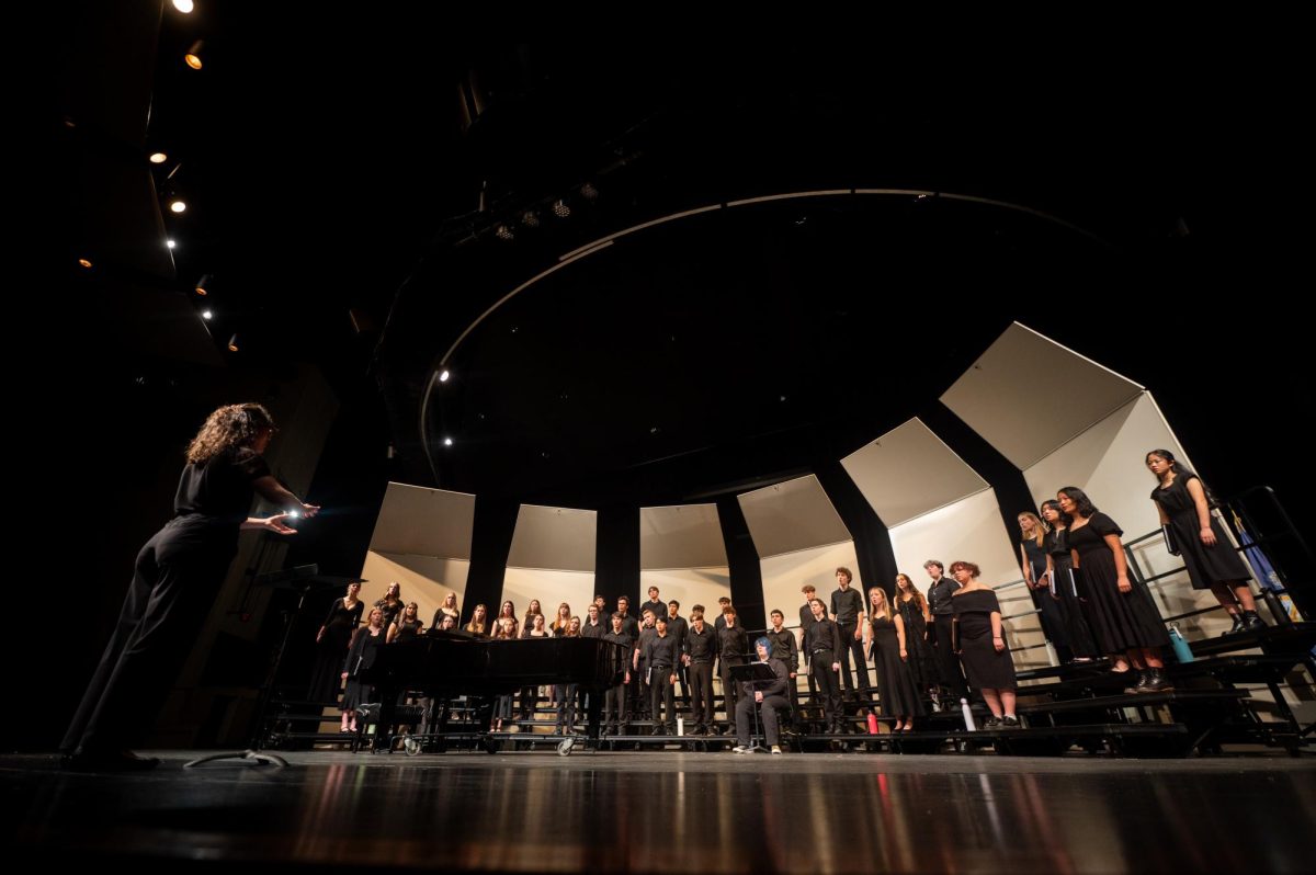 Silvertones sing during the Spring Choral concert on Wednesday, May 21 in the Strath Haven Auidtorium.