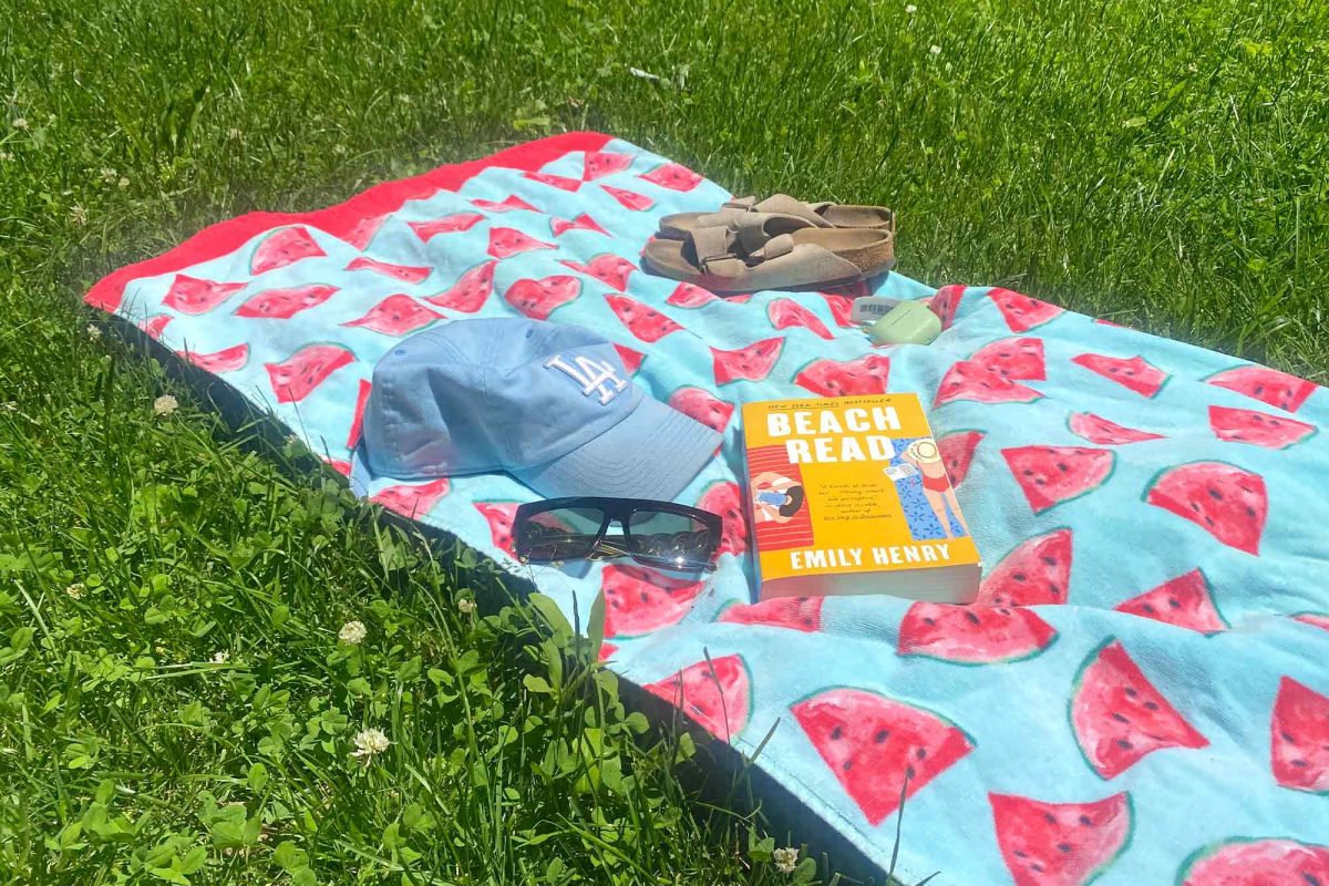 Classic tanning setup for catching some rays.