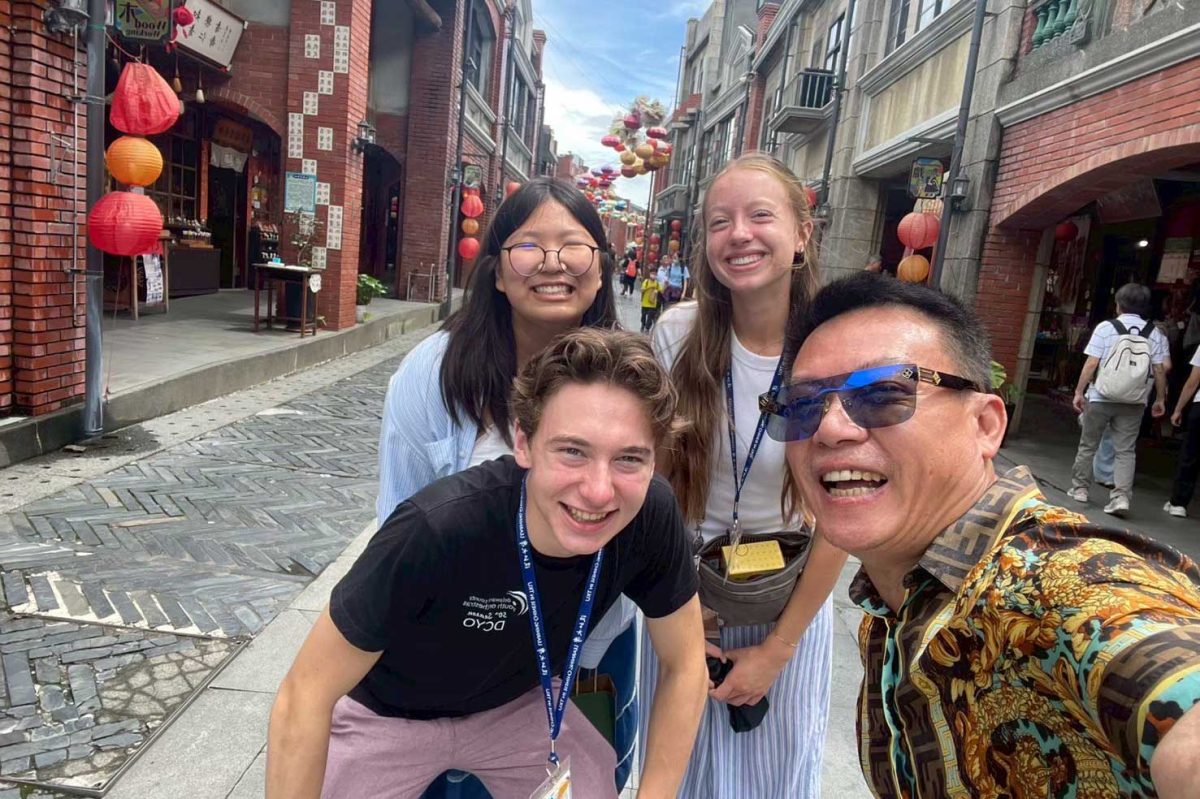 Casper Stockman (12) poses with friends from the NSLI-Y program on June 28 in Taiwan. 
Provided by Casper Stockman '26