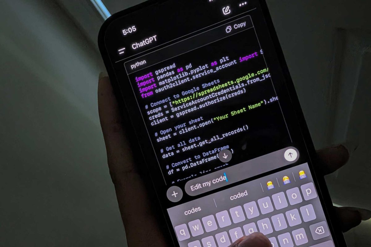 ChatGPT has the ability to write and refine lines of code. For computer science classes, this can provide an obstacle in terms of academic integrity, but it can also be used as a helpful tool.
