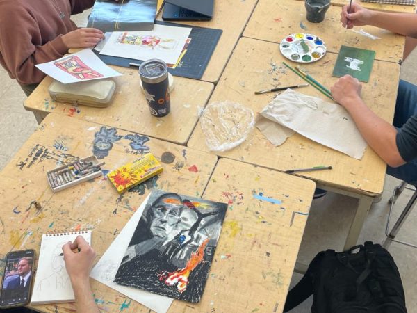 AP Art and Design 2D students’ style and preferences are distinct, yet they come together during the class to branch out and improve. 