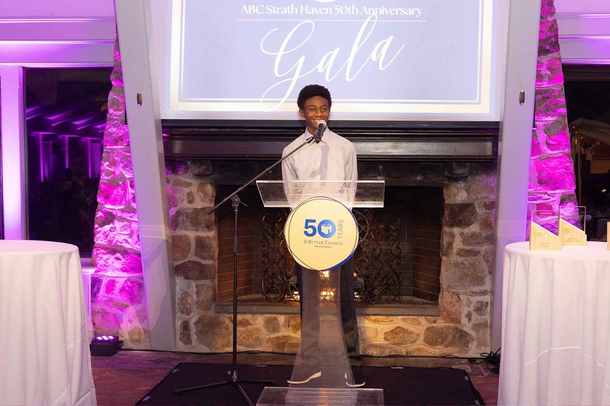 Junior Amar Wade at ABC Strath Haven's fiftieth anniversary gala. Provided by Myesia King