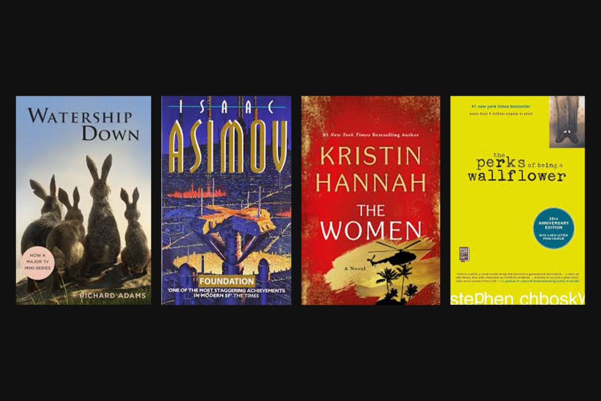 Watership Down, Foundation, The Perks of Being a Wallflower, The Women